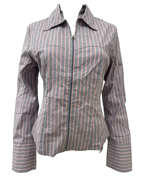 Skyway T.42 Pink Grey Zip Shirt