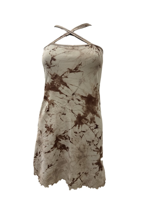 Vintage Cream Brown Dress