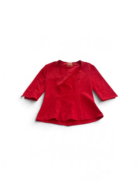 SB Top Marilyn Coton Long Sleeve Red Made in France