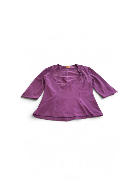 SB Top Marilyn Coton Long Sleeve Purple Made in France