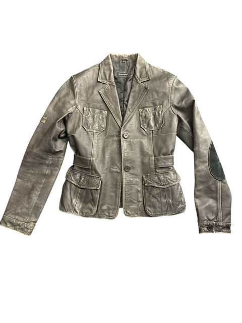 Blasting Leather Tailor Jacket