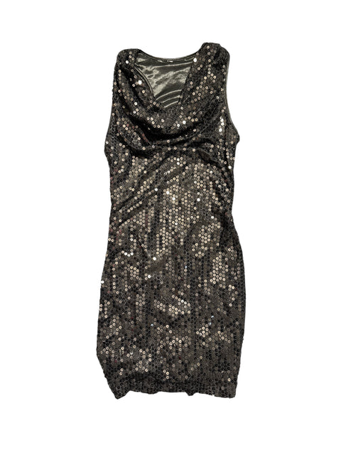 Vintage Sequin Black Dress