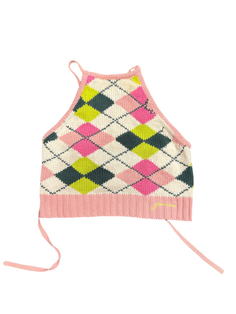 Ganni Pink Losange Pink Print