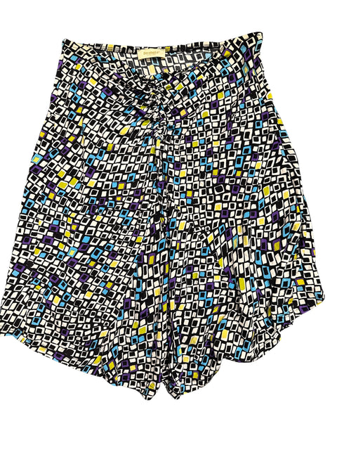 Dorabella Squared Blue Purple Print Skirt