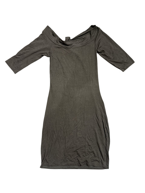 Vintage Off-Shoulder Black Dress