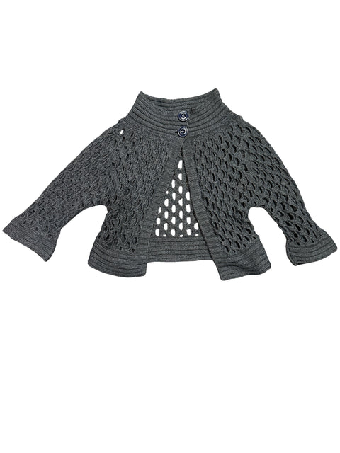 Vintage Big Maille Black Wool Gilet
