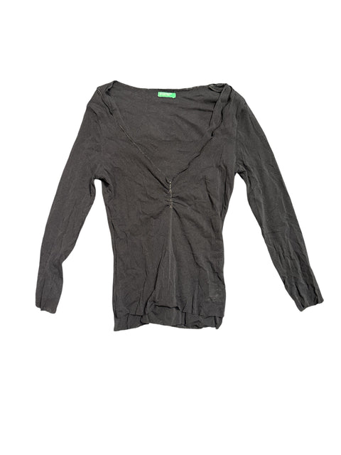 United Colors Of Benetton V Black Longsleeve Top