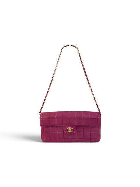 Chanel Choco Bar Chain Soulder Bag Pink 210173M
