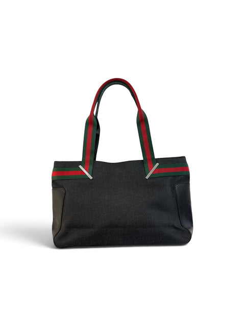 Gucci Shoulder Bag Canvas Black 209158