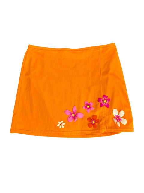 Vera Issina Flower Orange Skirt