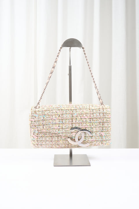 Chanel Multi Tweed Pochette Bag