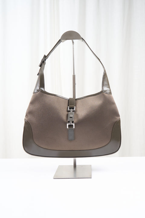 Gucci Jackie Brown Clay Satin Bag