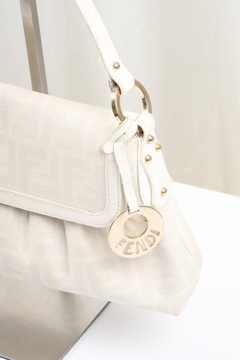 Fendi Ecru Mono Canvas Bag