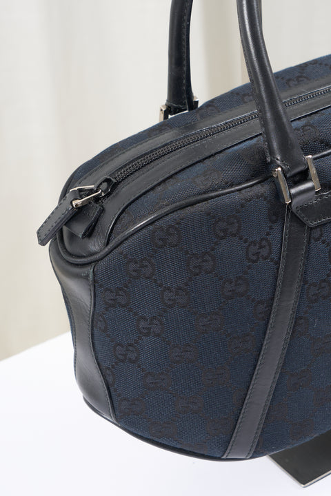 Gucci GG Canvas Bag Black Silver