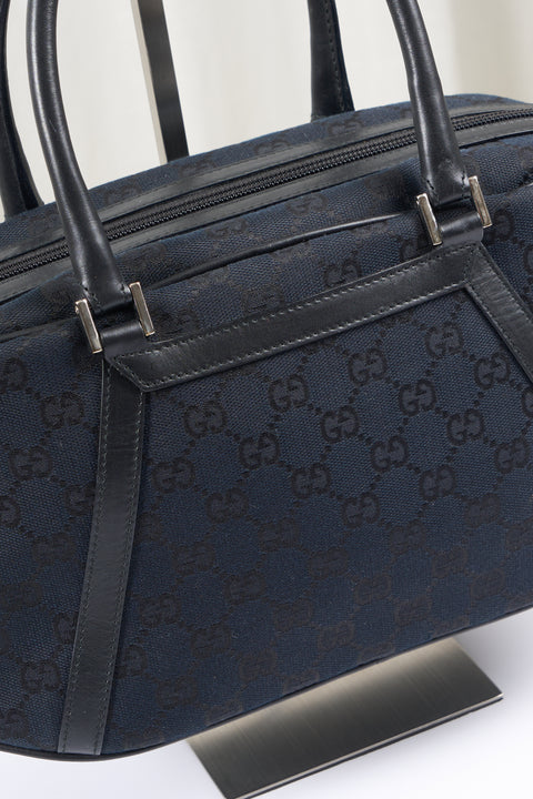 Gucci GG Canvas Bag Black Silver