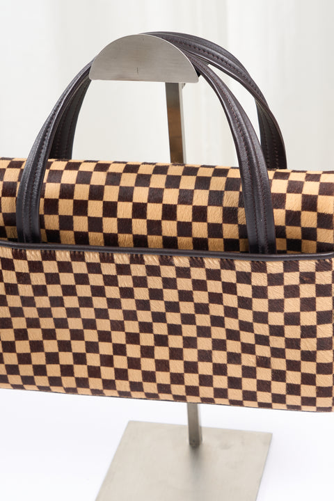 Louis Vuitton Lion Damier Pony Hair Handbag