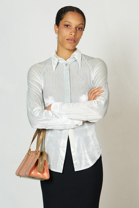 Mugler Trademark Velvet Shirt