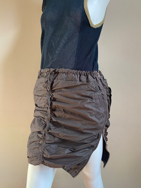 JPG Brown Nylon Skirt