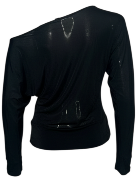 Haut asymétrique noir à une épaule Dolce Gabbana, taille 40 EU, proposé par CHEZ SNOW BUNNY