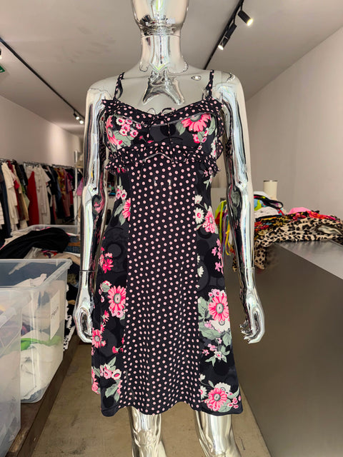 Bluemarine Polka Dot&Flower Print Beachwear Dress