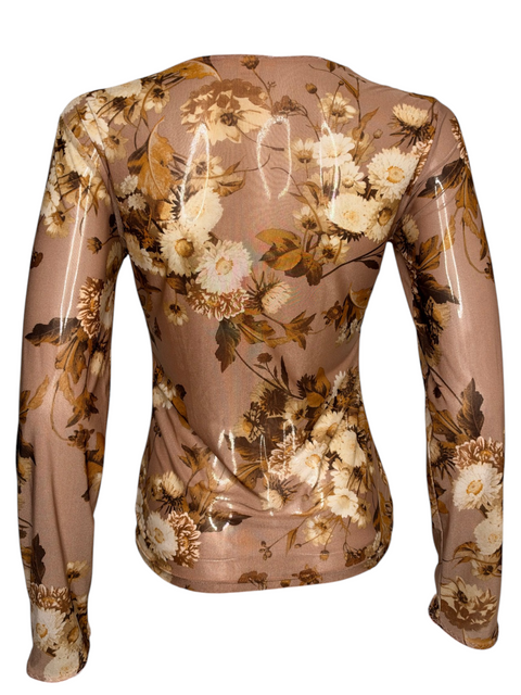 Roberto Cavalli Pink Flower Top