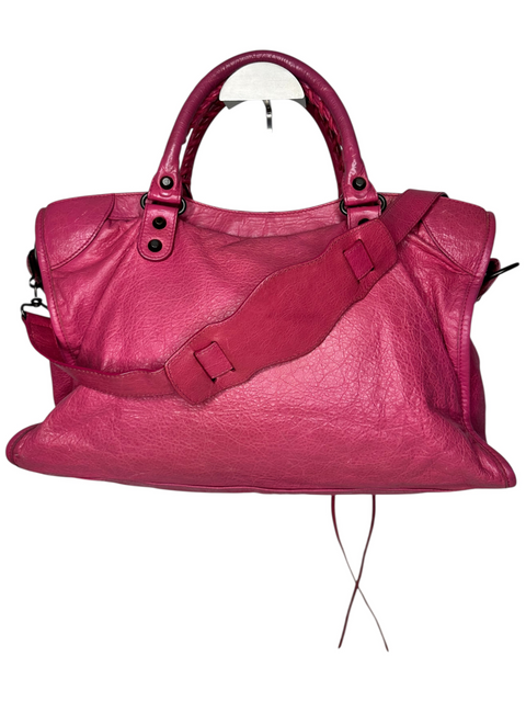 Balenciaga The City Bubblegum Pink Leather