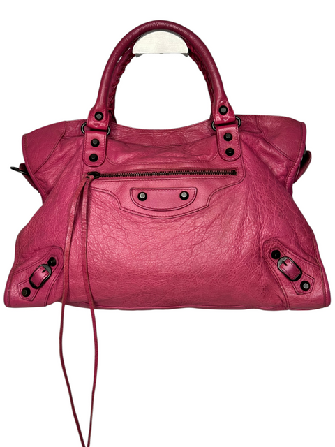 Balenciaga The City Bubblegum Pink Leather