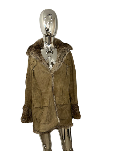 Light Brown rabbit Fur Coat