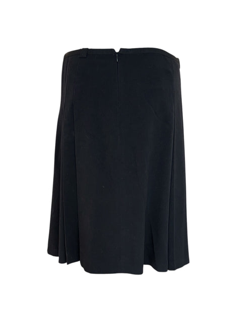 Conbipiel Black Pleated Midi Skirt
