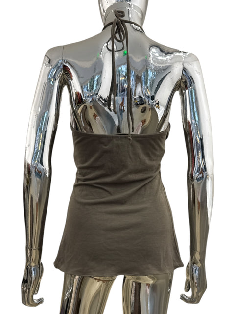 Sky Embellishment Olive Green Top