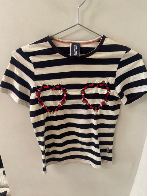 Jean Paul Gaultier Stripes & Heart Top