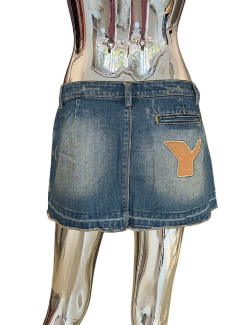 Yell! Denim Miniskirt With Y Detail
