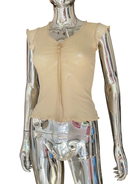 United Colors Of Benetton Mesh Nude Top