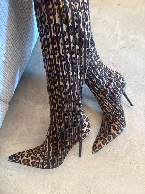 Vintage Leopard Boots