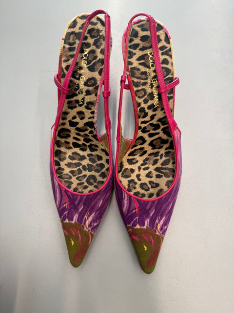 Dolce&Gabbana Sling Back Floral 39.5