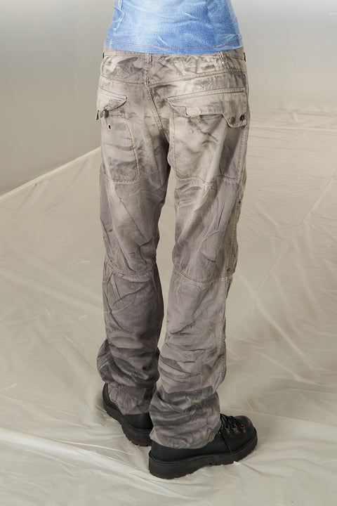 Wrinkled Print Pants