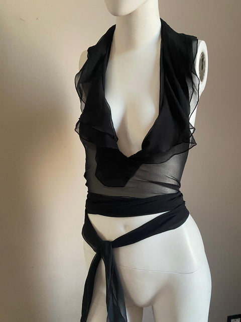 Roccobarroco Mesh Wrap Top