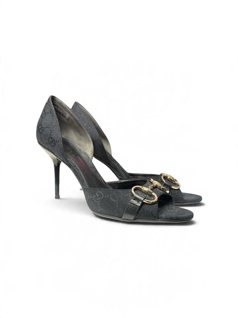 Gucci Black Horsebit Heels