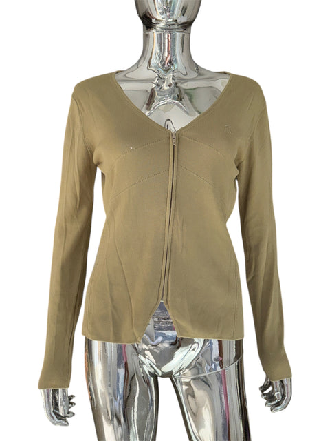 Blumarine Beige Strass Cardigan