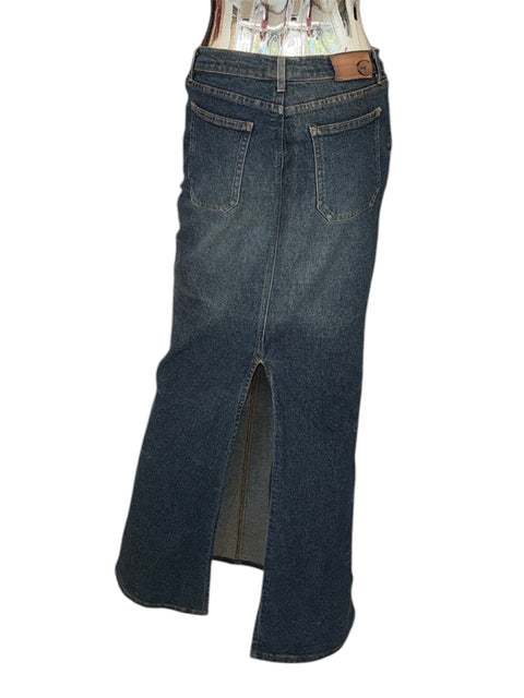 Just Cavalli Dark Wash Long Denim Skirt