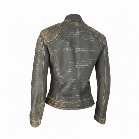 Dolce & Gabanna Writings Leather Jacket