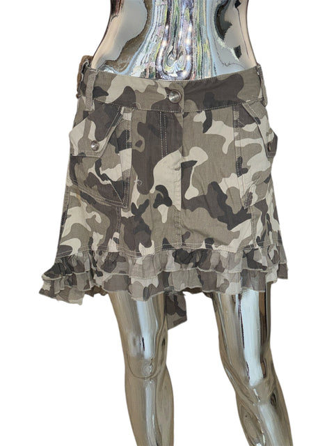 Tensione High-Low Camo Print Skirt