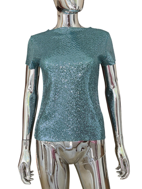 Muchmoney Blue Sequin Tshirt