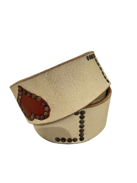 Vintage White Lucky Belt
