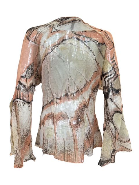 Roberto Cavalli Silk Tie-Up Blouse