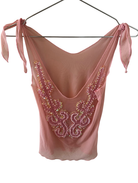 Guess Mesh Top Pink