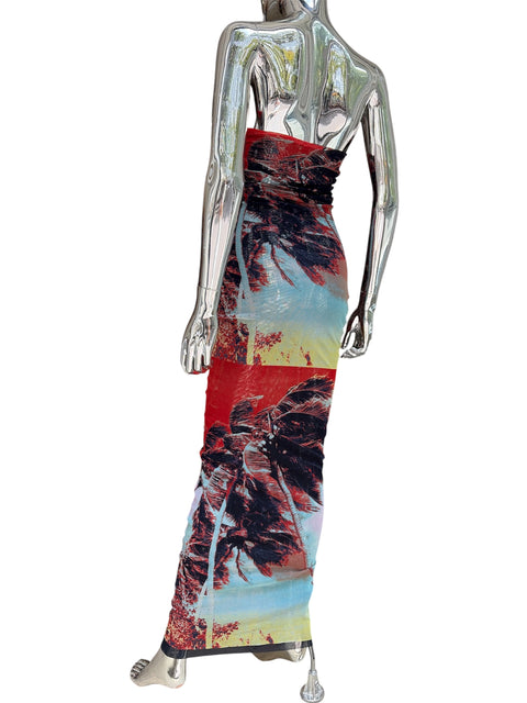 Jean Paul Gaultier Soleil Palmtree Print Bandeau Dress