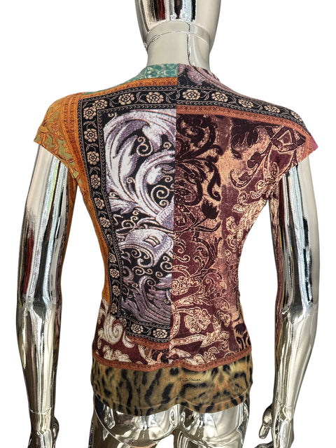 Roberto Cavalli Tassle Ties Top