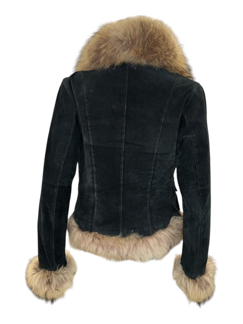 Oakwood Leather & Racoon Fur Jacket