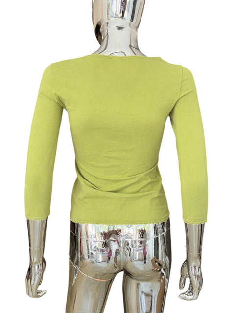 Moschino Lingerie Green Logo Quarter Sleeve